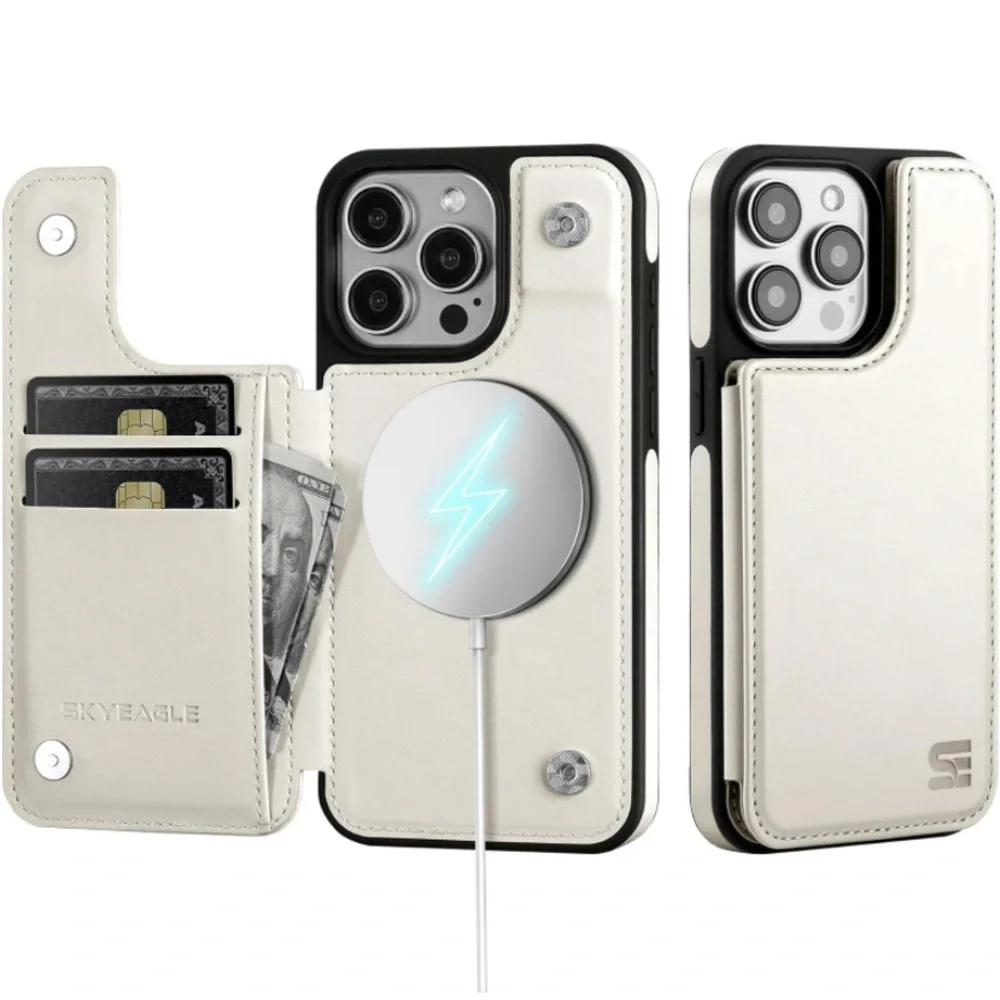 New iPhone 15 Pro Max Wallet Case with Card Holder 【Compatible Magsafe】